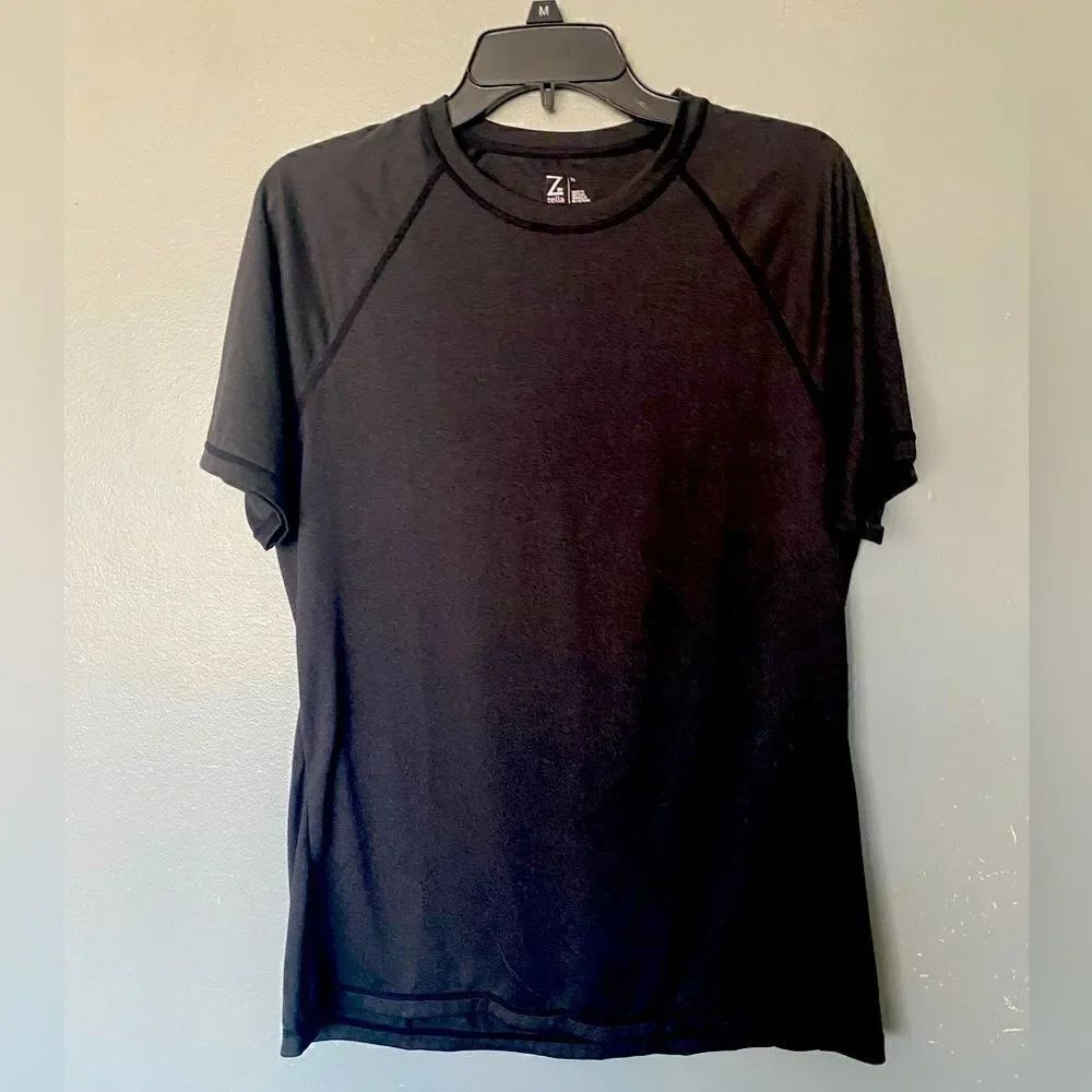 New Z BY ZELLA DARK GRAY SHORT SLEEVE athletic top small